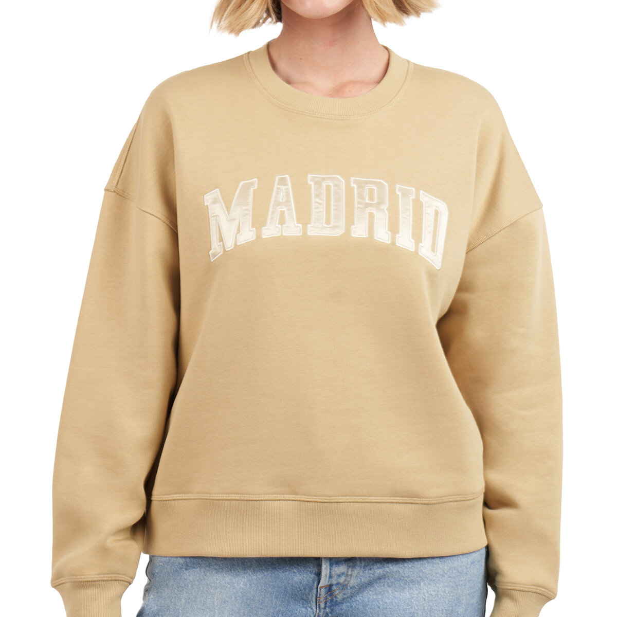 Elle Sport Sudadera para Dama Crema Chica