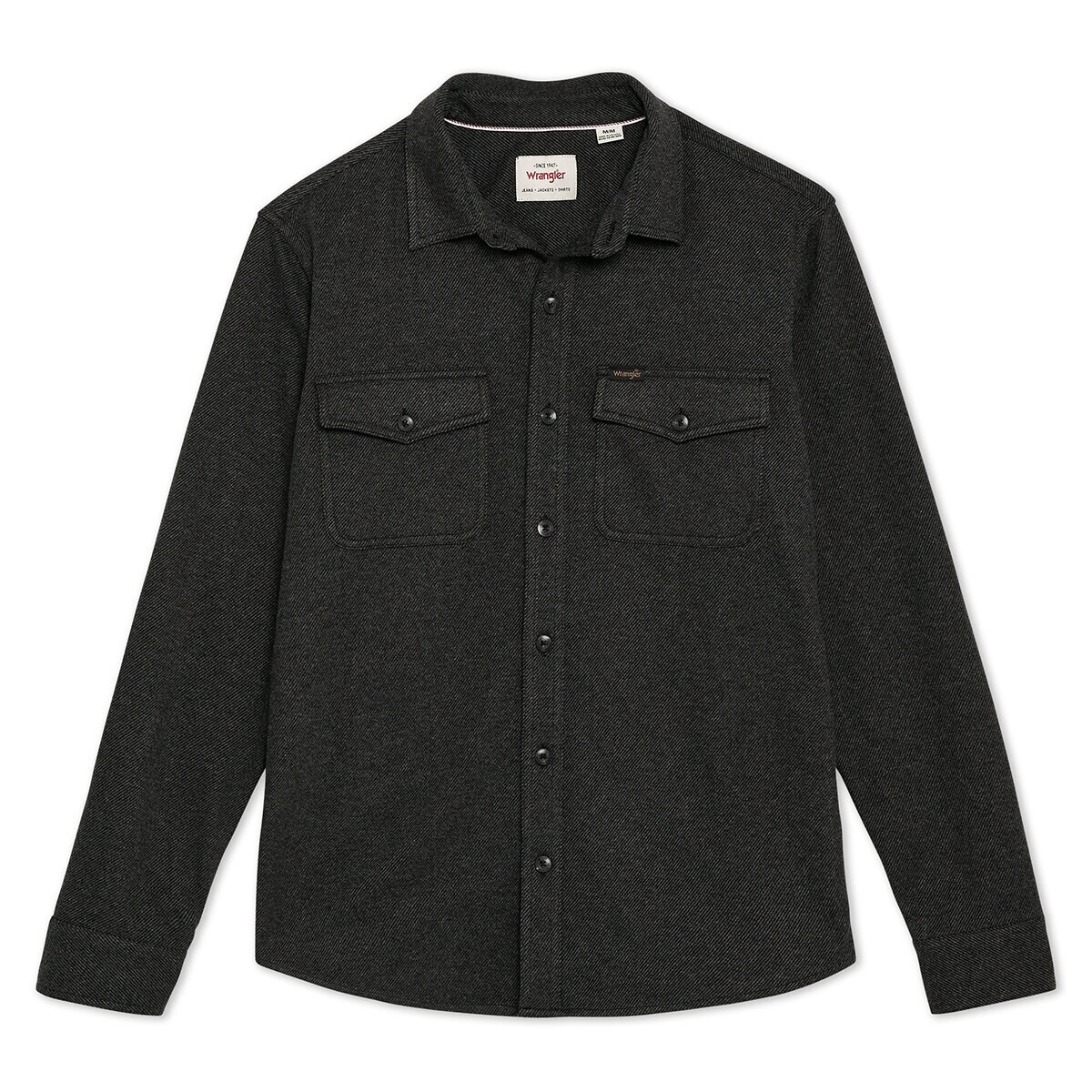 Wrangler Sobre camisa de franela para Caballero Negro Extra Grande
