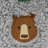 K Bell Pantuflas 2 pares para Niños o Niñas Oso / Perezoso 16.5 - 19 cm