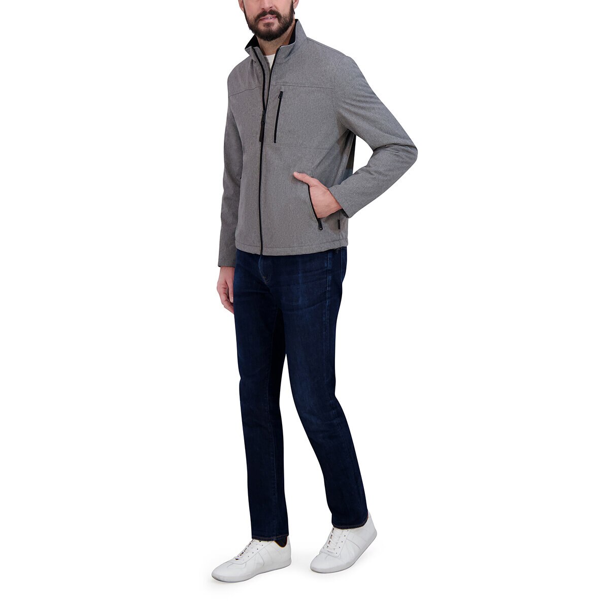 Kenneth Cole Chamarra para Caballero Gris Grande Kenneth Cole Chamarra para Caballero Gris Grande