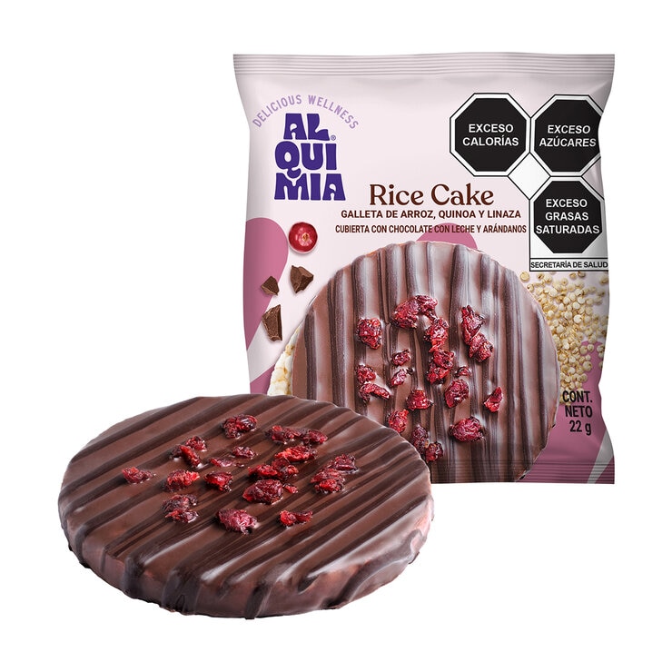 Alquimia Viva Galletas de Arroz, Quinoa y Linaza Cubiertas de Chocolate 352 g