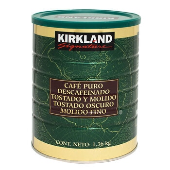 Kirkland Signature Café Molido Descafeinado 1.36 kg.