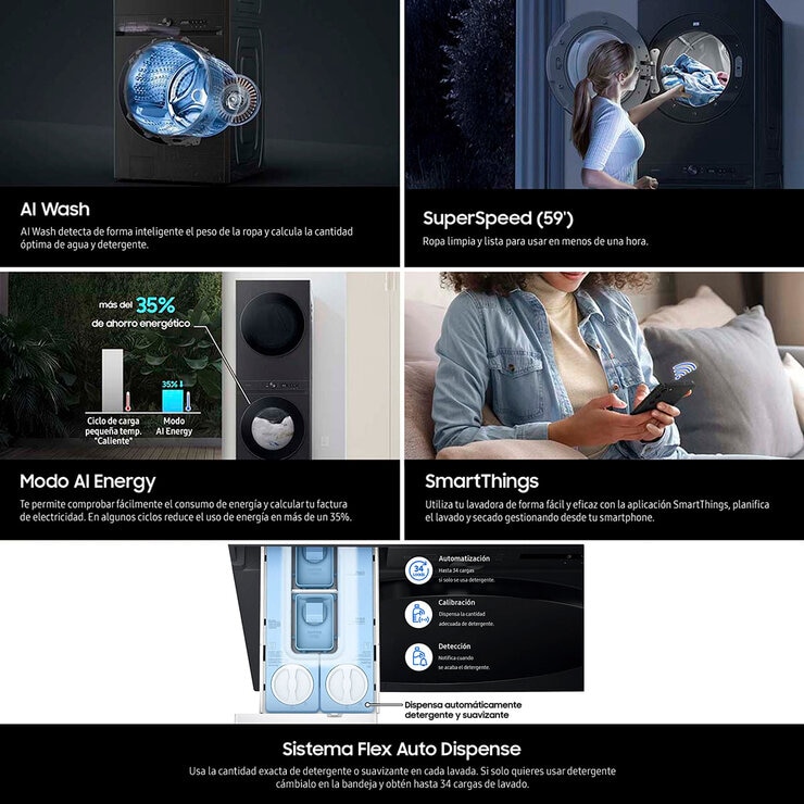 Samsung Bespoke AI Centro de Lavado 26 kg / 24 kg