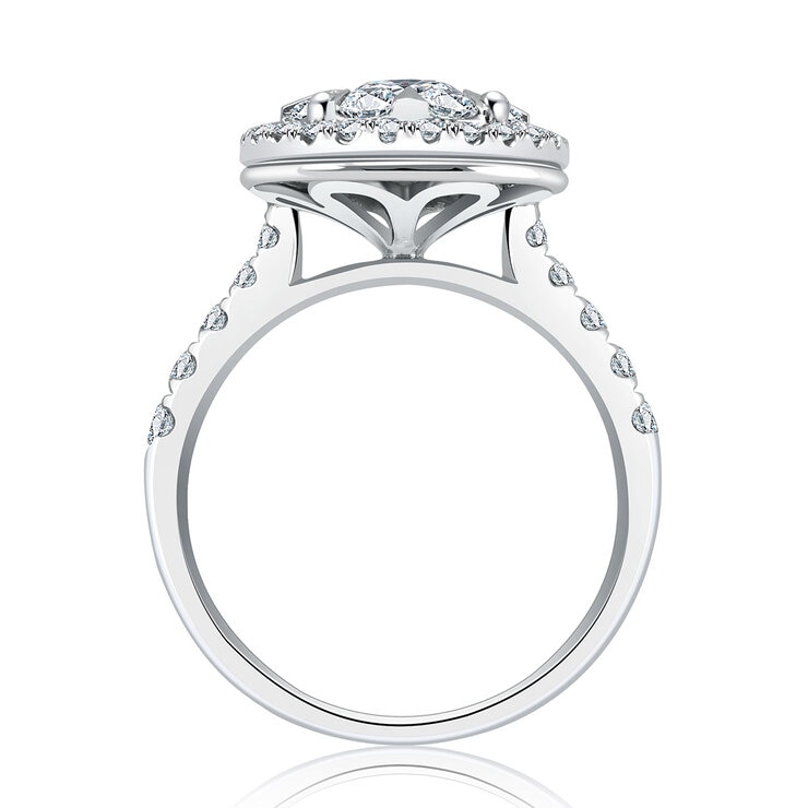 Anillo, Diamantes 1.60ctw, Oro Blanco 14K