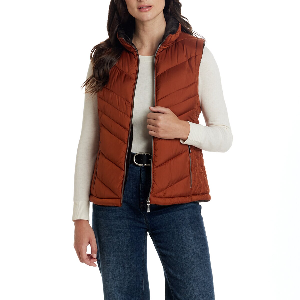 Weatherproof Chaleco reversible para Dama Naranja Extra Grande