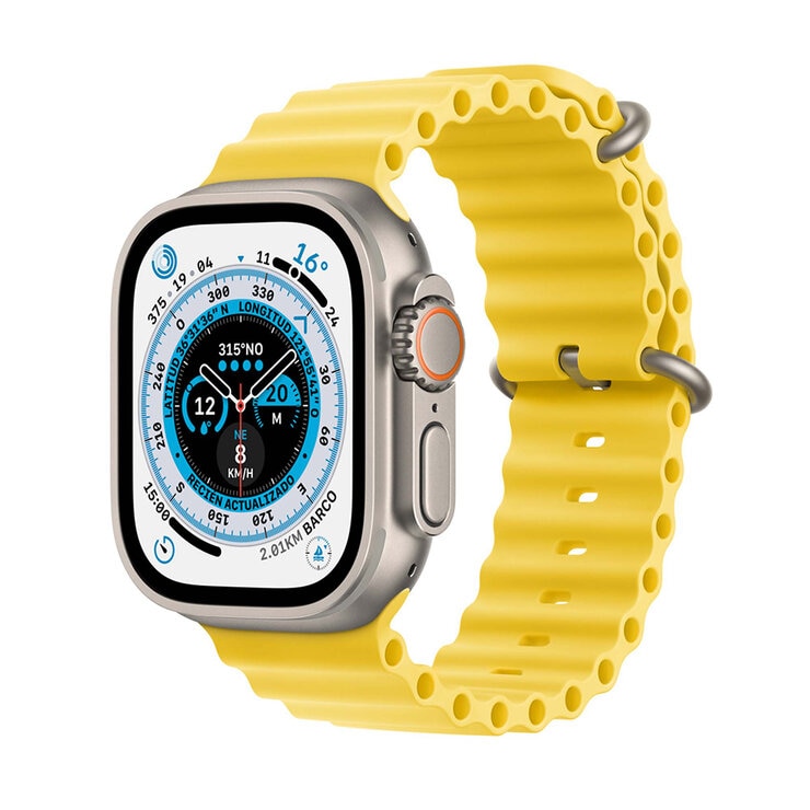 Apple Watch Ultra (GPS + Celular) Caja de titanio 49 mm con correa Ocean Amarillo