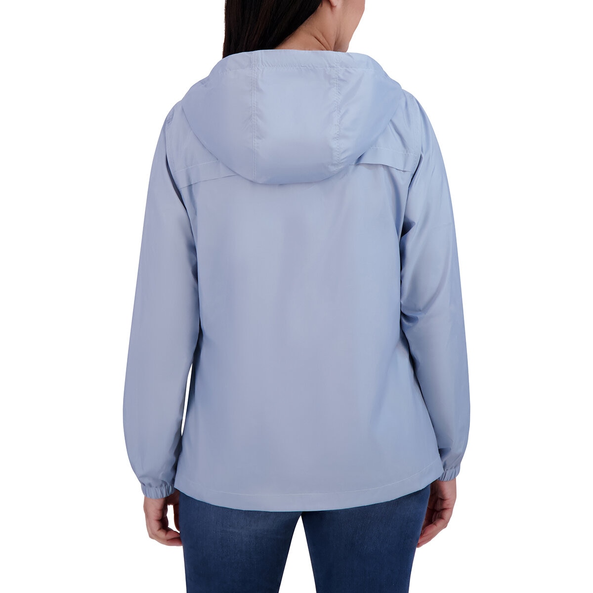 DKNY Chamarra rompevientos para Dama Azul Grande