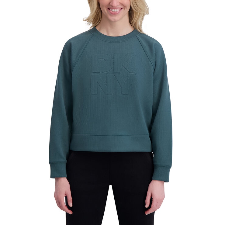 DKNY Sport Sudadera para Dama Verde Mediana