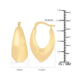Arracadas 'V', Oro Amarillo 14K