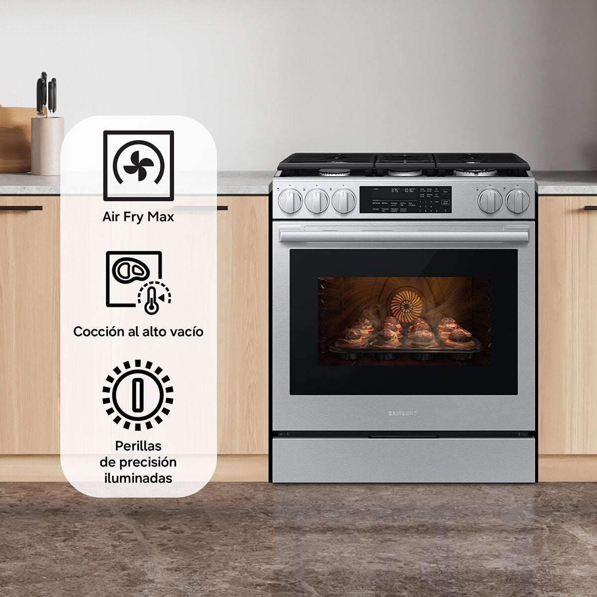Samsung Bespoke Estufa de Gas de Piso de 76cm con 5 Quemadores Samsung Bespoke Estufa de Gas de Piso de 76cm con 5 Quemadores