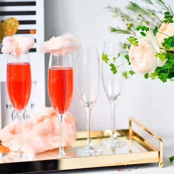 Krosno Juego de 6 Copas de Champagne de 180ml
