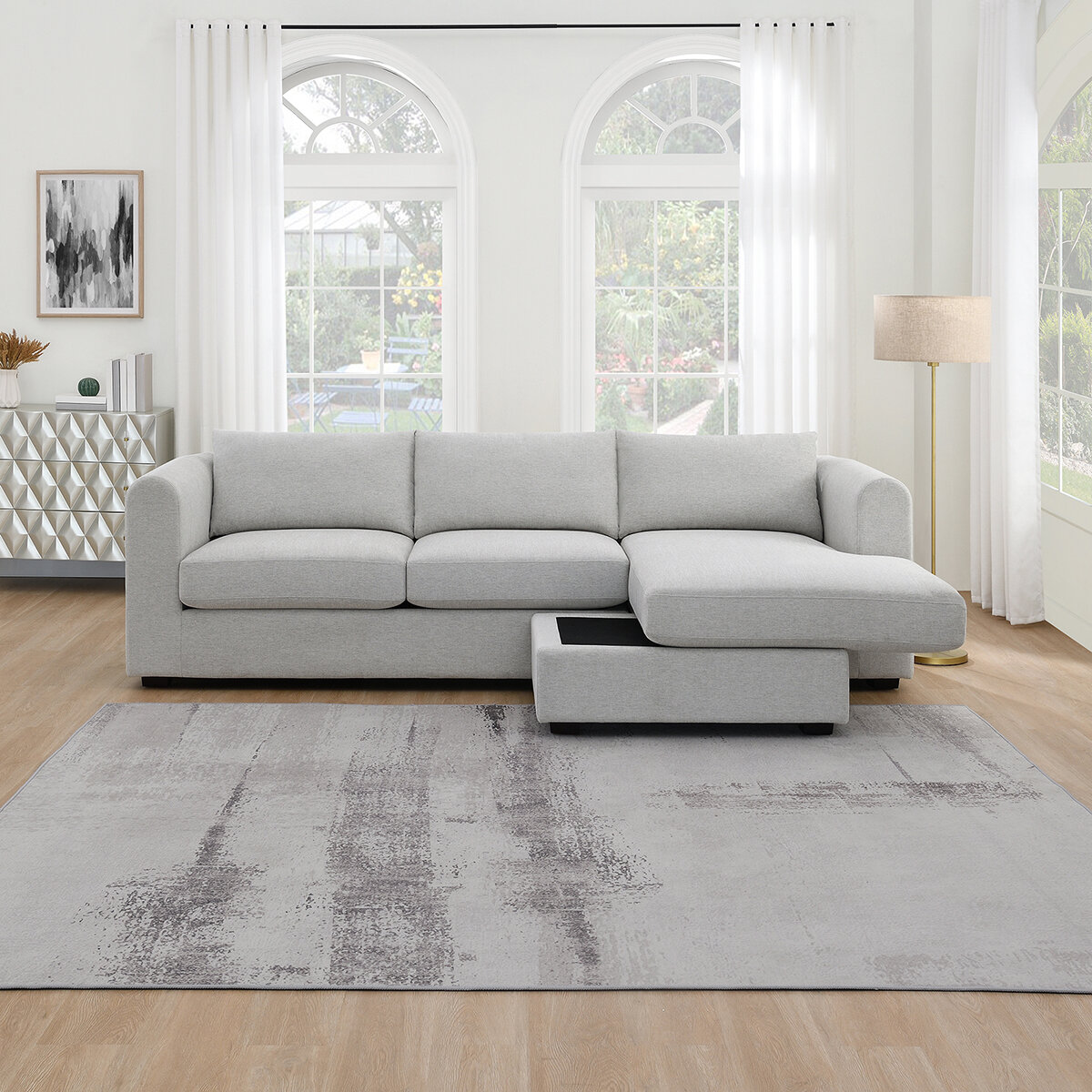 Ontai, Brevyn, Seccional de Tela con Cojines Reversibles