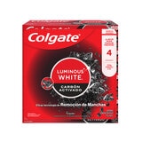 Colgate Luminous White Pasta Dental con Carbón Activado 4 pzas