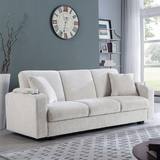 Coaster, Sofá Cama Elegante Color Beige, 3 Plazas con Por...