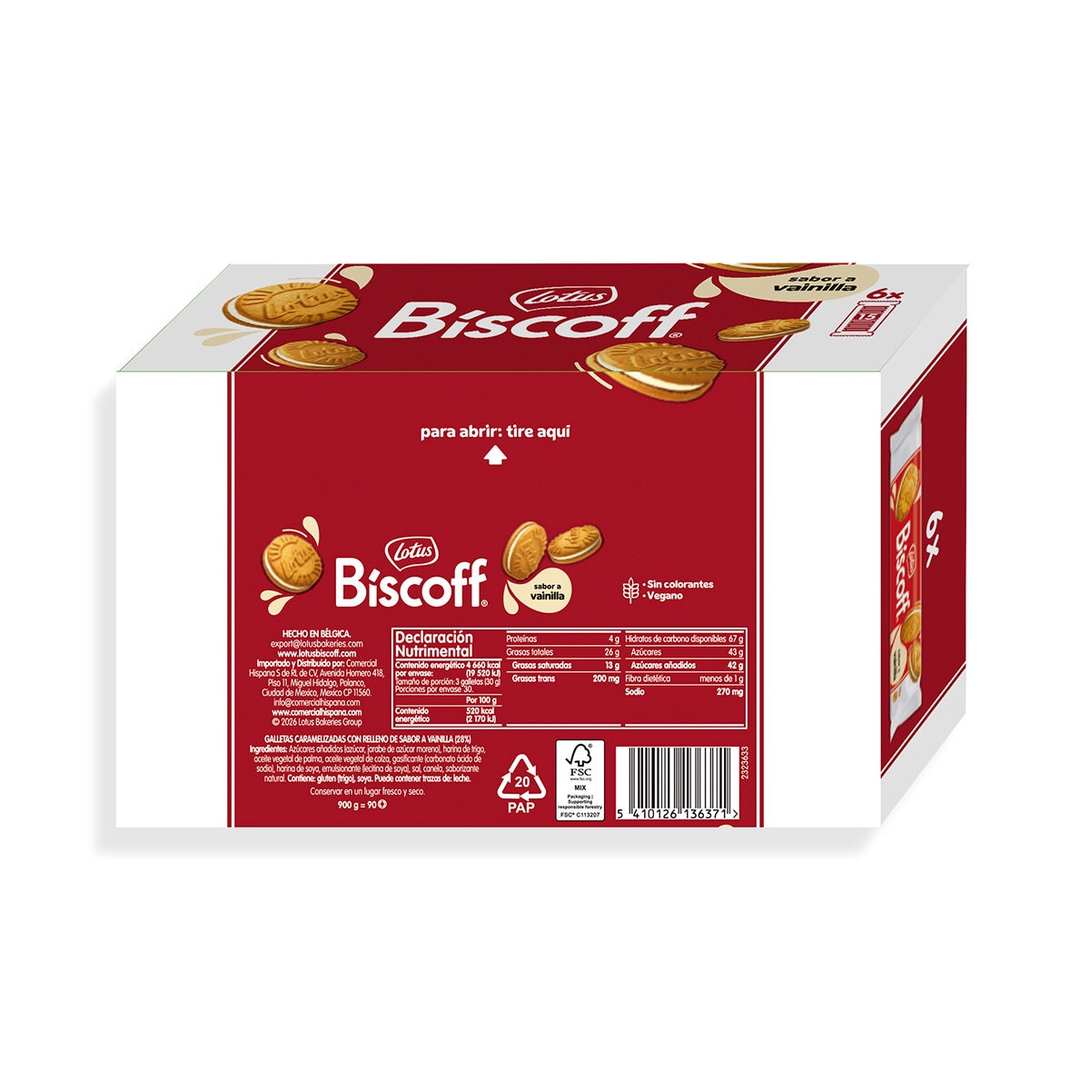 Lotus Biscoff Sandwich Sabor Vainilla 6/150 g Lotus Biscoff Sandwich Sabor Vainilla 6/150 g