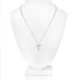 Dije de Cruz de Diamantes 0.20ctw, Oro Blanco 14K