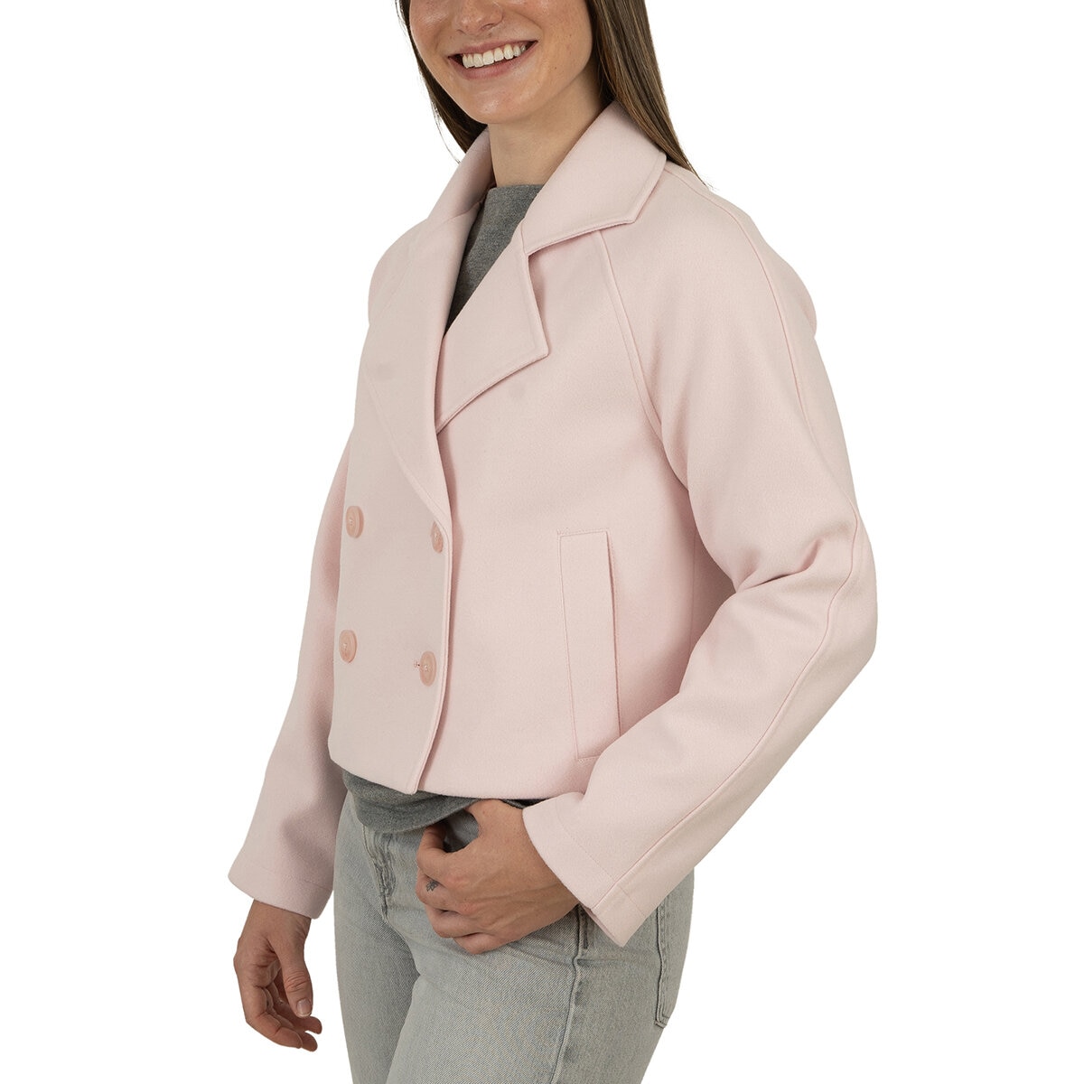 Nine West Abrigo Corto para Dama Rosa Extra Grande