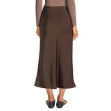 Matty M Falda Satinada para Dama Café EE Grande