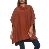 Black Bow Poncho para Dama Naranja