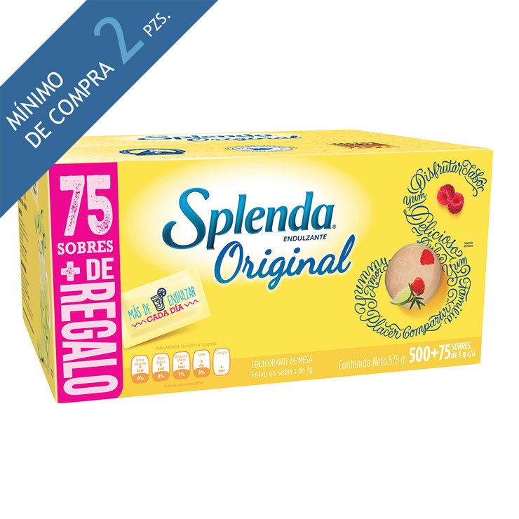 Sustituto de Azúcar Splenda, 500 Sobres + 75 Sobres de Regalo Costco