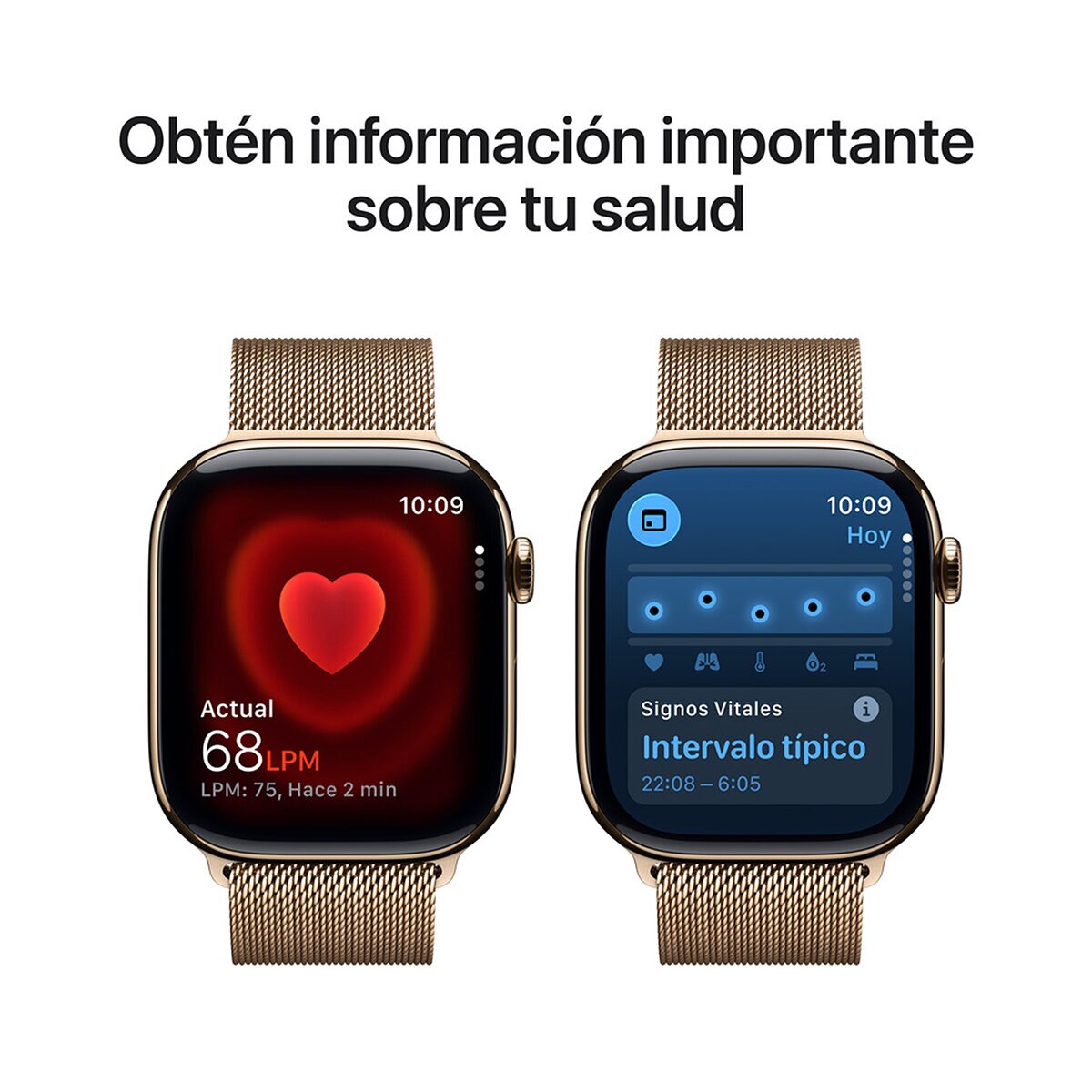 Apple Watch Series 11 (GPS + Celular) 46mm Titanio Oro + Correa Milanese Color Oro - Talla S/M