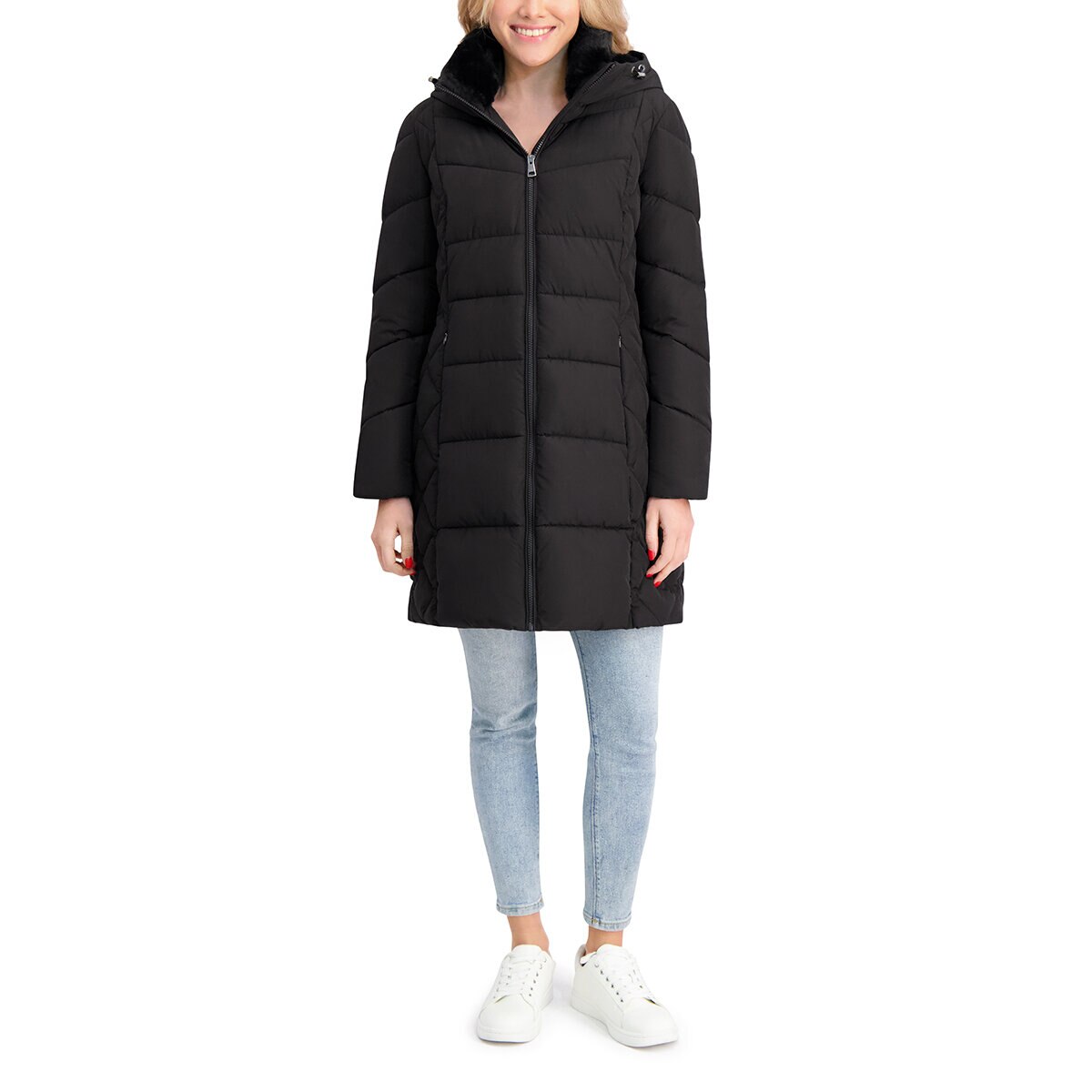 Andrew Marc Chamarra para Dama Negro Chica