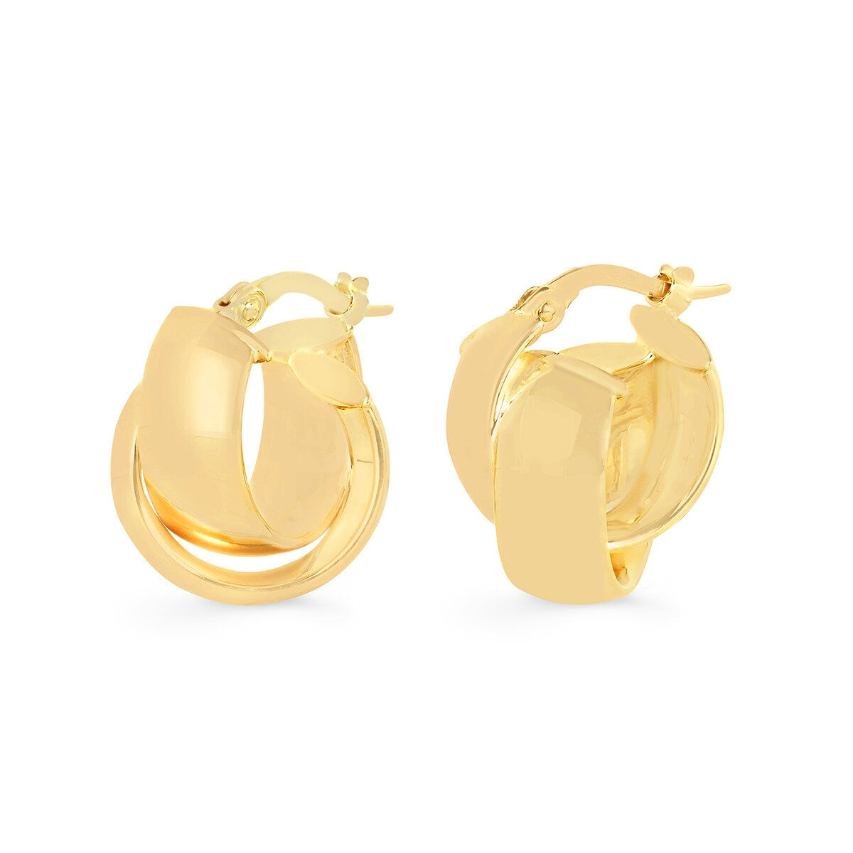 Arracadas Entrelazados, Oro Amarillo 14K