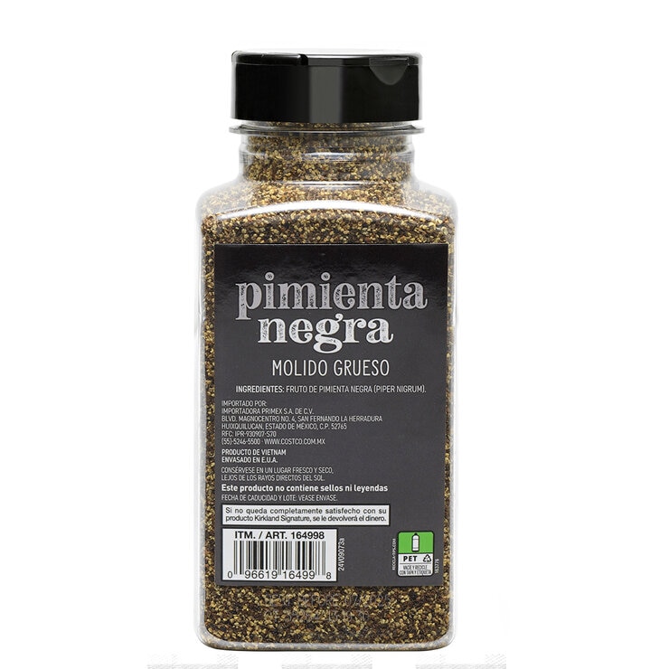 Kirkland Signature Pimienta Negra Molido Grueso 359 g