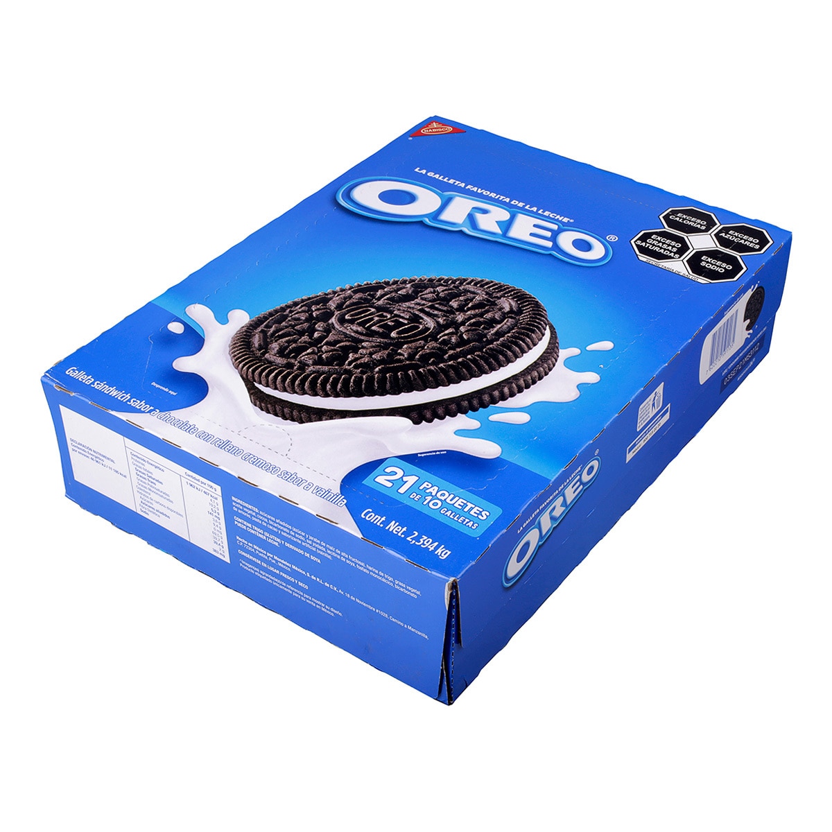 Oreo Galletas Sabor Chocolate con Relleno Sabor Vainilla 21 pzas de 114 g