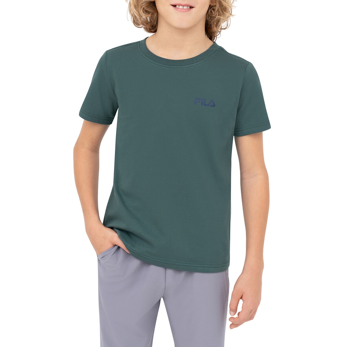 Fila Playera para Niños 3 piezas Azul / Verde / Azul 5 / 6 Años Fila Playera para Niños 3 piezas Azul / Verde / Azul 5 / 6 Años