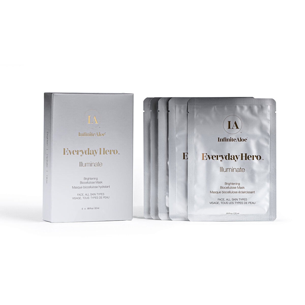 Infinite Aloe, Set de Mascarilla 5 Piezas, Iluminador
