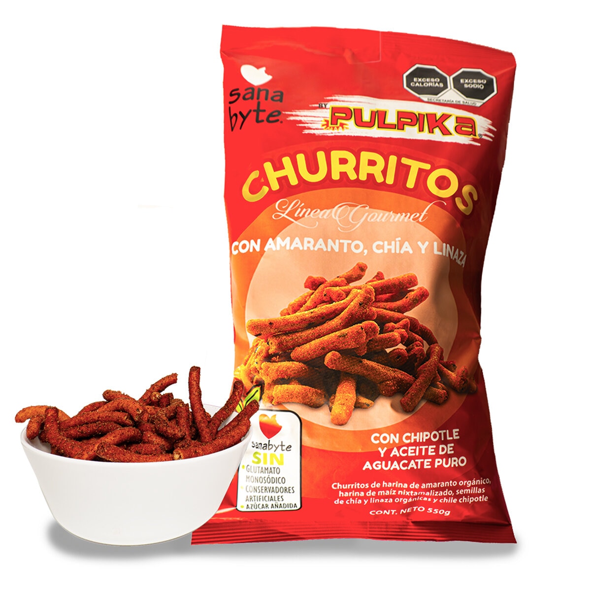 Pulpika Churrito Amaranto Con Chipotle 550 g