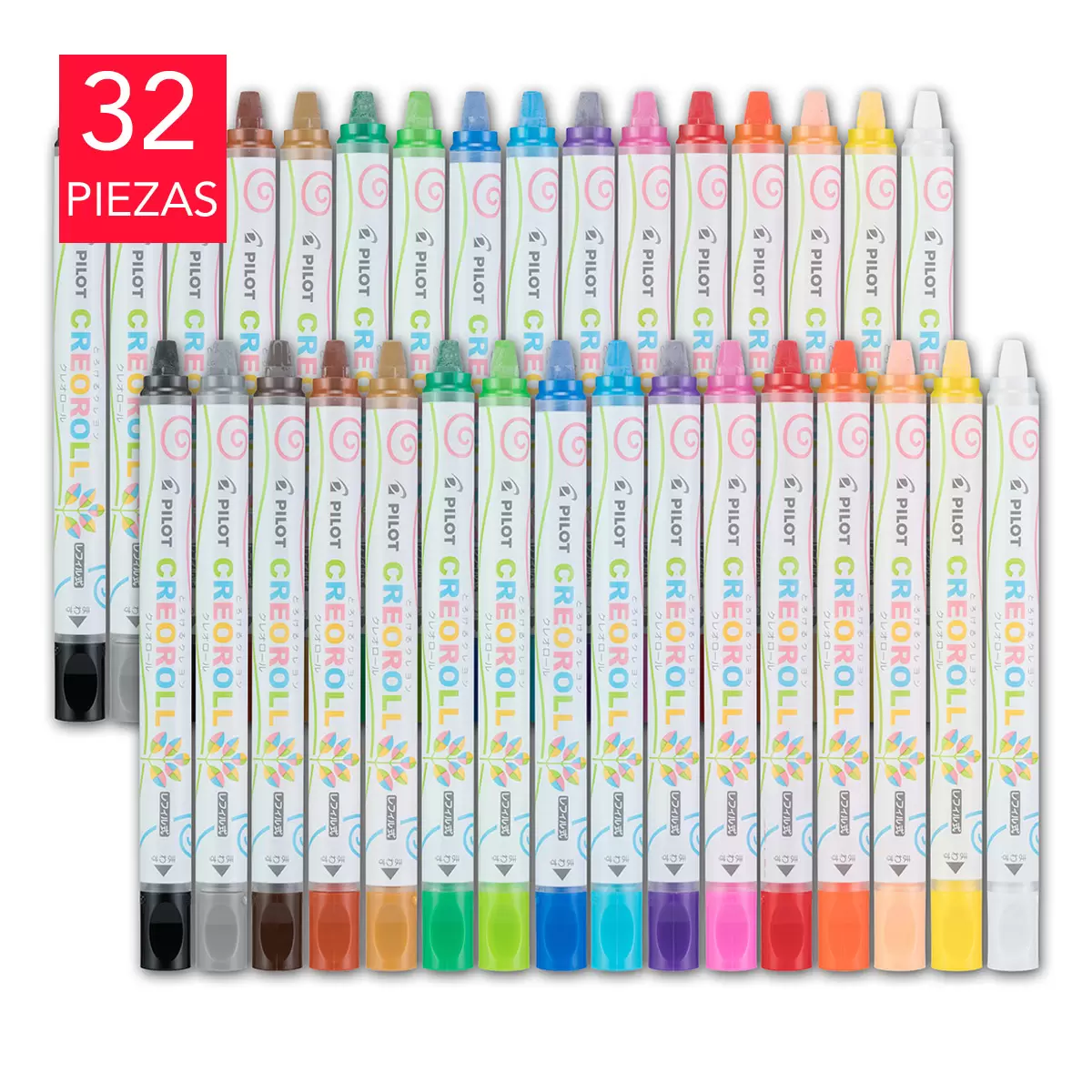 Pilot Creoroll Crayones de Gel 32 Piezas Pilot Creoroll Crayones de Gel 32 Piezas