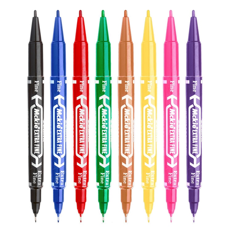 Marcador Permanente de Doble Punta Surtido 8 Pzas