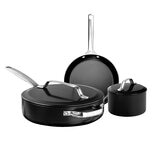 Gotham Steel Juego de Sartenes de 5 piezas, Negro