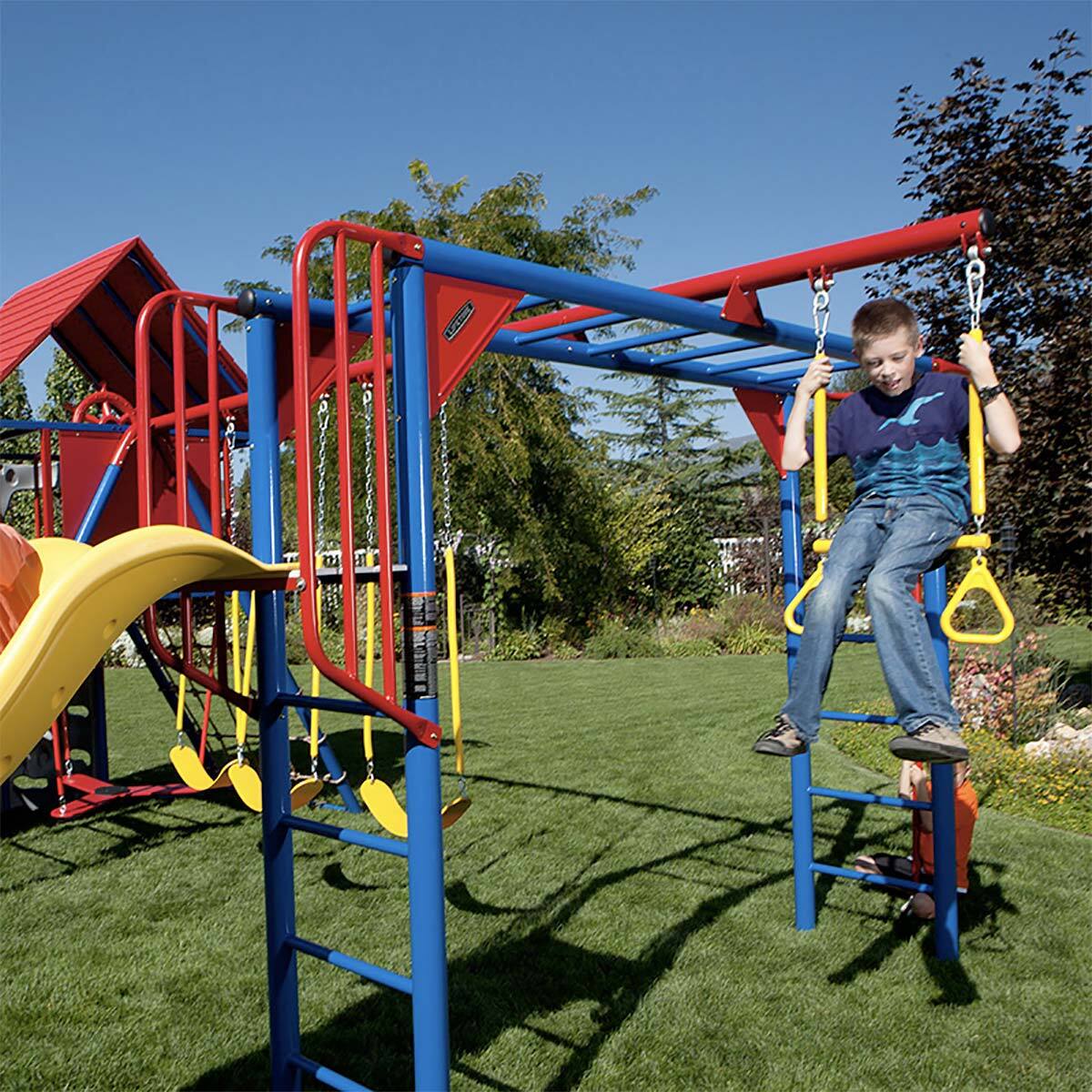 Lifetime Juego de Jardín con Doble Resbaladilla
