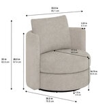 Thomasville, Juego de 2 Sillones Giratorios de Tela