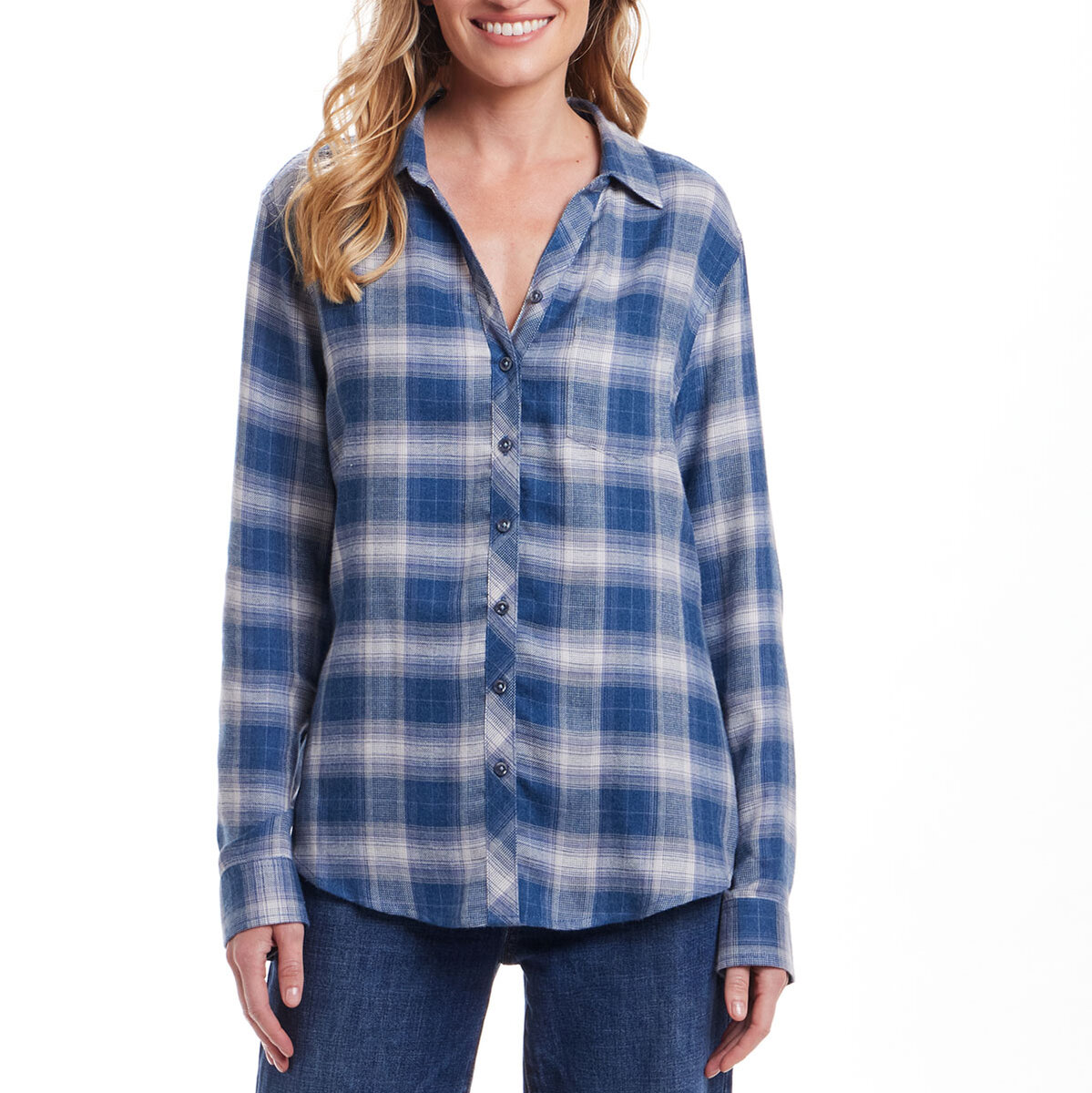 Weatherproof Vintage Blusa para Dama Azul Chica