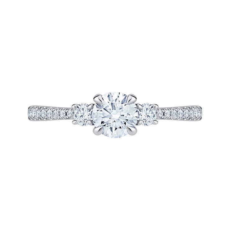 Anillo de Compromiso, 1.00ctw Diamantes, Oro Blanco 14K
