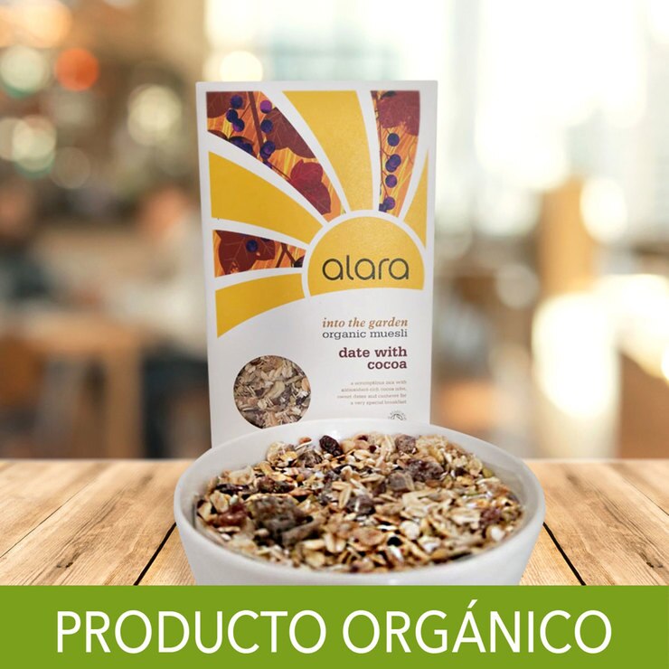 Cereal muesli orgánico Dátil con Cocoa Alara 750g Costco México