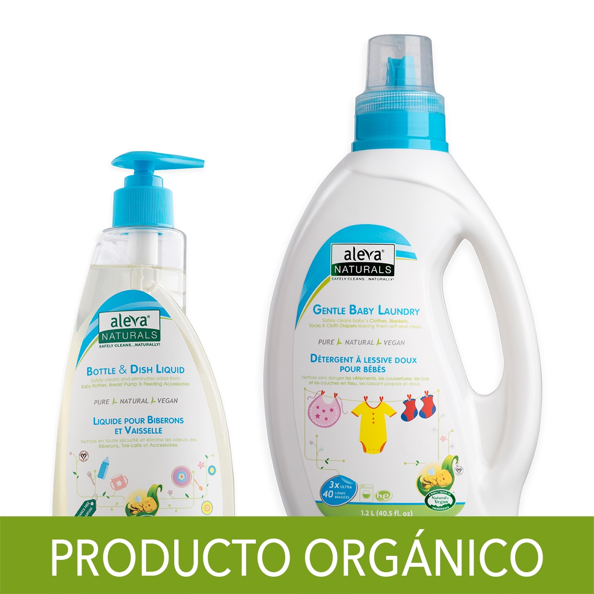 Aleva detergente para ropa de bebé 1.2L 3x Ultra y jabón para mamilas 500ml Costco México Aleva detergente para ropa de bebé 1.2L 3x Ultra y jabón para mamilas 500ml Costco México