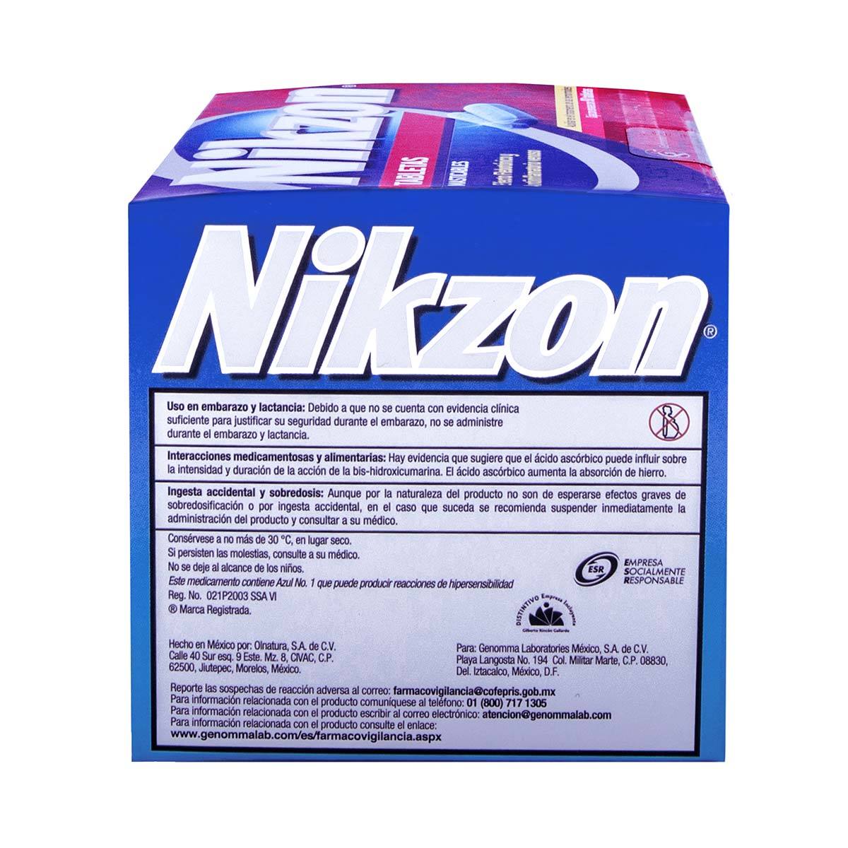 Nikzon 180 tabletas masticables