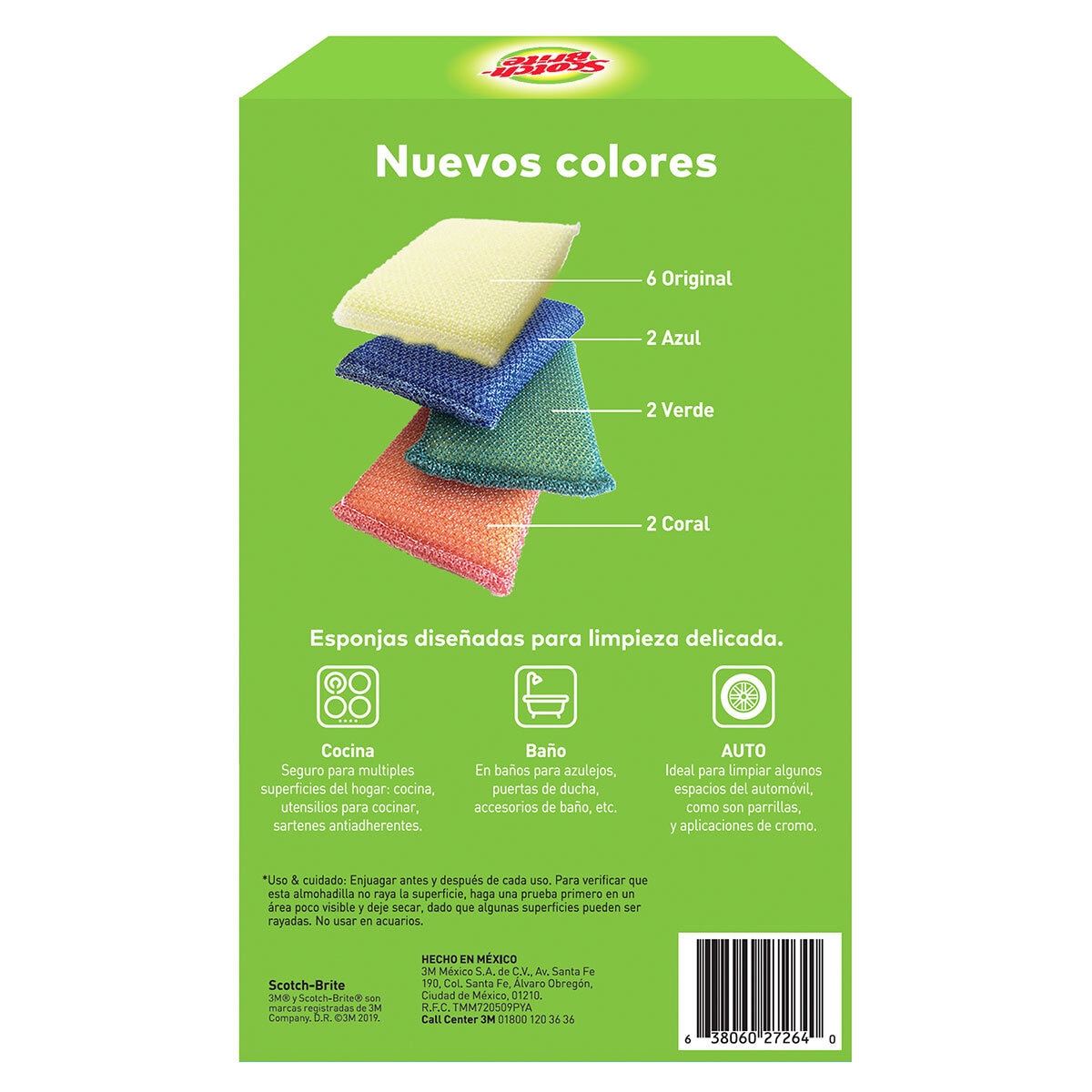 Scotch Brite Dobie Fibras Limpiadoras 12 pzs