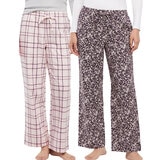 Wildfox Pantalones de Pijama Franela para Dama 2 Piezas Varias Tallas y Colores