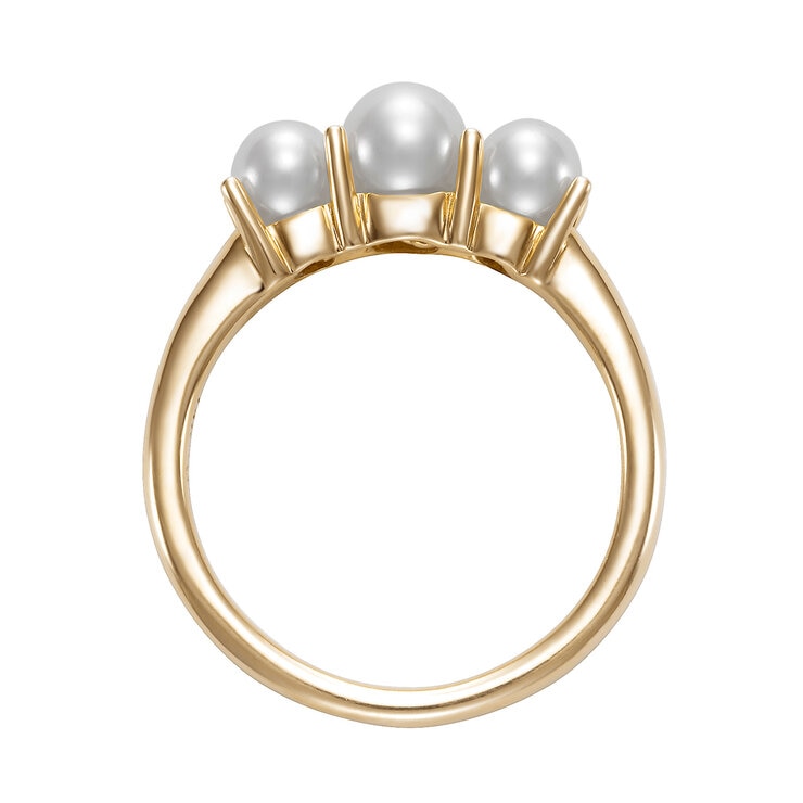 Anillo de Perla Cultivada, Oro Amarillo de 14K