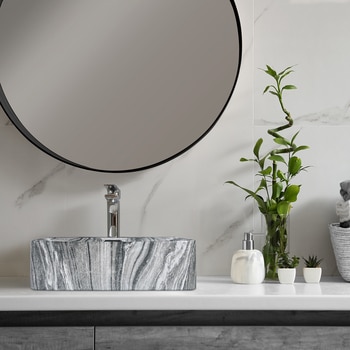 Moorefield, Lavabo de Baño de Cerámica Veteada Colombe