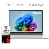 ASUS Vivobook 16 Laptop 16" Snapdragon X 16GB 512 GB SSD