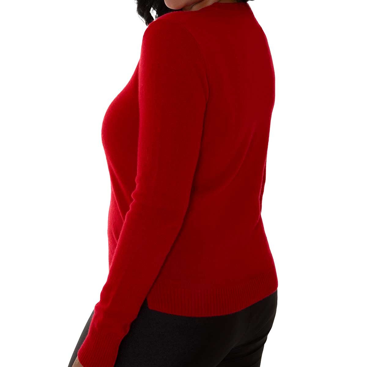 Mario Serrani Italy Suéter 100% Cashmere para Dama Rojo Extra Chica