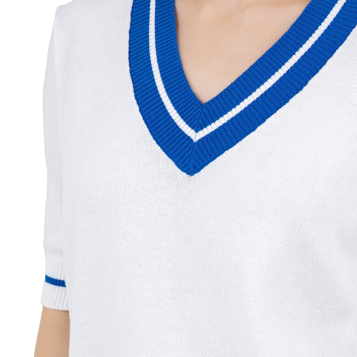 Cristina B Suéter para Dama Blanco Chica