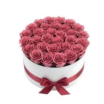 PREVENTA Materia Verde, Arreglo Decorativo de 24 Rosas Naturales Preservadas, Duración +1 año